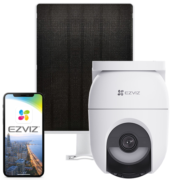 CB8 Lite 2K+ KIT - Kamera obrotowa WiFi 4Mpx, Panel solarny 5W, Dual Light, AoV 2.0 - EZVIZ | CB8 Lite 2K+ KIT