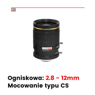 WYCOFANY - BCS-27124MIR - Obiektyw do kamer megapixelowych o rozdzielczości do 4Mpx, 2,8 - 12mm - BCS