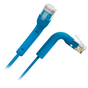 UTP6A-FLEX-3B - Patchcord Kat.6A, U/UTP, RJ45-RJ45, 3m, TPE, Niebieski - SAFIRE | UTP6A-FLEX-3B