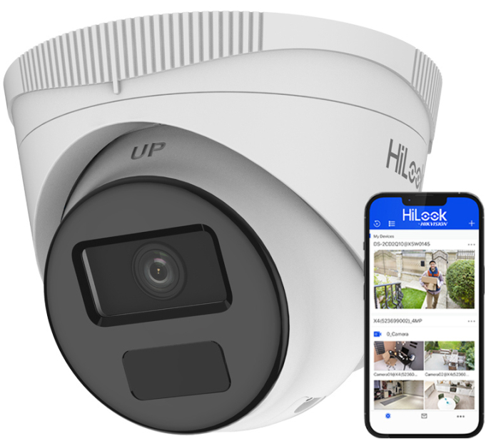 IPCAM-T4-P - Kamera kopułkowa IP 4Mpx, 2.8mm, IR20m - HiLook by Hikvision | IPCAM-T4-P