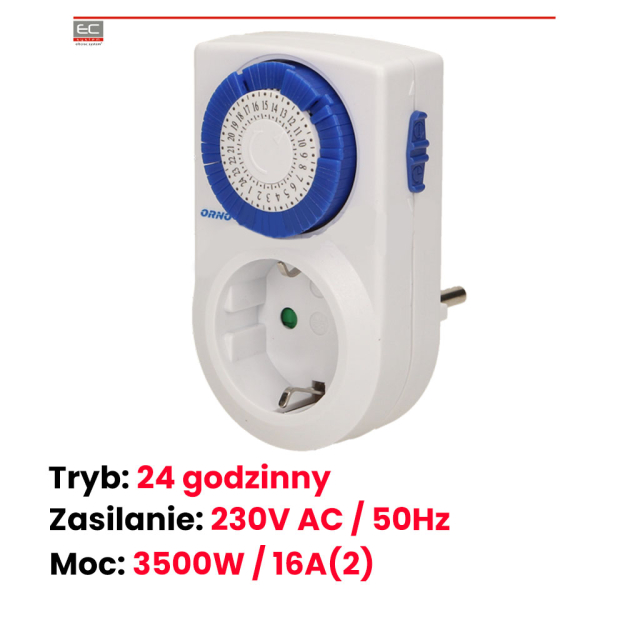 OR-PRE-427(GS) - Programator czasowy mechaniczny, schuko - ORNO