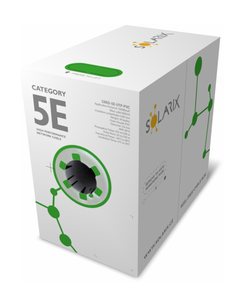 SXKD-5E-UTP-PVC - Kabel skrętka U/UTP kat. 5e, PVC, Eca 305m / 100m - Solarix | SXKD-5E-UTP-PVC