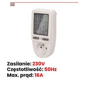 OR-WAT-435 - Watomierz, kalkulator energii z wyświetlaczem - ORNO | OR-WAT-435