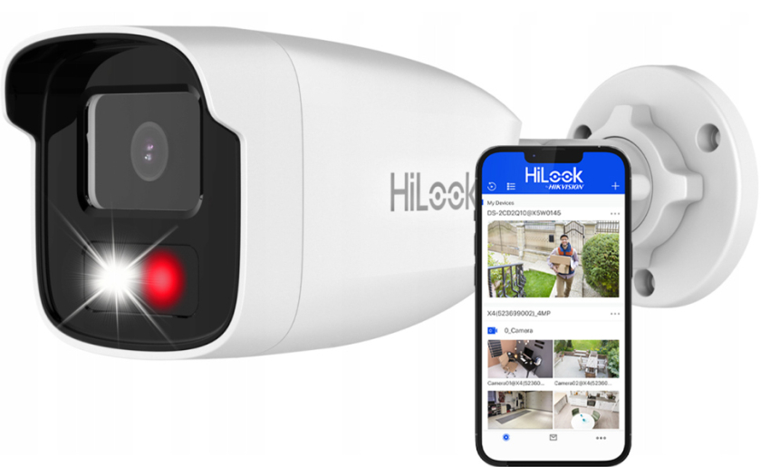 IPCAM-B2-50DL - Kamera tubowa IP 2Mpx, 4mm, Mikrofon, Smart Hybrid Light - Hilook by Hikvision | IPCAM-B2-50DL