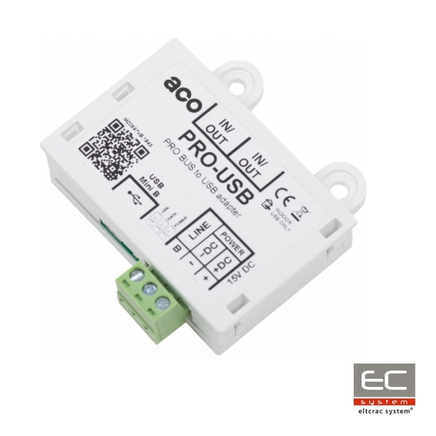PRO-USB - Interfejs komputerowy do zarządzania urządzeniami PRO G3 - ACO | PRO-USB