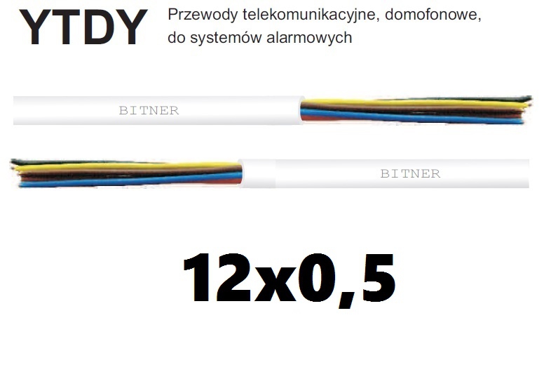 Przewód alarmowy YTDY 12x0,5mm - Bitner
