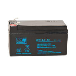 MW 1,3-12 - Akumulator 12V, 1,3Ah - MW Power | MW 1,3-12