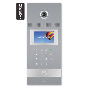 AA-12FB SILVER - Panel bramowy IP, 4.3" LCD, UKEY, SIP 2.0 - BasIP | 5060514912836