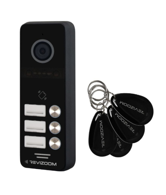 RC-431HD-C - Stacja bramowa 3-abonentowa z czytnikiem RFID do wideodomofonu, natynkowa, 2Mpx - Revizoom | RC-431HD-C