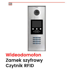 S1600- Wideodomofon wieloabonentowy z zamkiem szyfrowym i czytnikiem RFID - VIDOS | 5907281206389