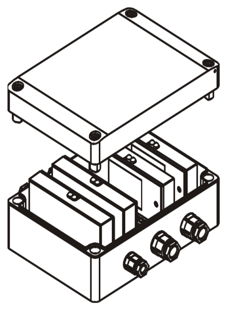 4xEKS - Obudowa poczwórna do EKS-4001 - POLON-ALFA | 4xEKS