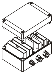 4xEKS - Obudowa poczwórna do EKS-4001 - POLON-ALFA | 4xEKS