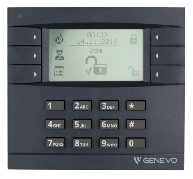 LCD GY-WH - Manipulator graficzny LCD do central PRiMA - GENEVO | LCD GY-WH