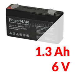 PM 613 - Akumulator PowerMax 1,3Ah 6V - MaxBat | PM 613
