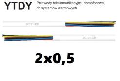 Przewód alarmowy YTDY 2x0,5mm, 200m - Bitner