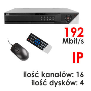 BCS-NVR1604-4K - Rejestrator 16-kanałowy 12 Mpix 4K IP - BCS