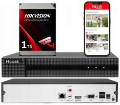 NVR-104MH-C-1TB  - Rejestrator IP 4-kanałowy z dyskiem 1TB, do 8Mpx, H.265+, 1xSATA, MD2.0 - HiLook by Hikvision | NVR-104MH-C-1TB
