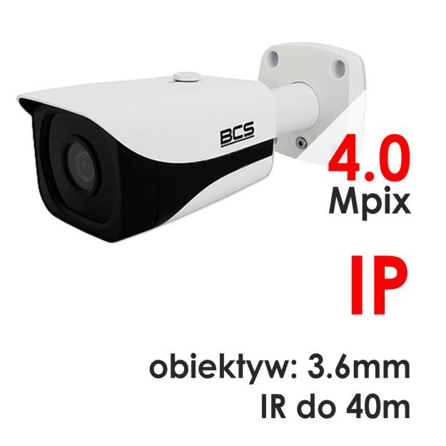 BCS-TIP4401AIR-II - Kamera tubowa 4.0 Mpix IP 3.6mm IR 40m WDR - BCS