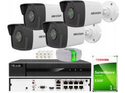 Zestaw do Monitoringu IP 4Mpx 4 Kamery IPCAM-B4, Rejestrator 8ch z PoE, MD 2.0 - HiLook by Hikvision | IPCAM-B4 + NVR-8CH-5MP/8P