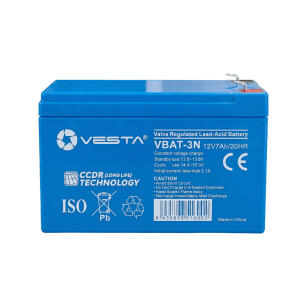VBAT-3N - Akumulator AGM 12V 7Ah, VRLA, technologia CCDR - Vesta | VBAT-3N