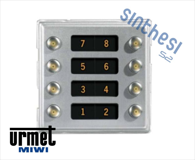 1148/18 - Płyta czołowa z 8 przyciskami w 2 kolumnach - Miwi-Urmet | 1148/18