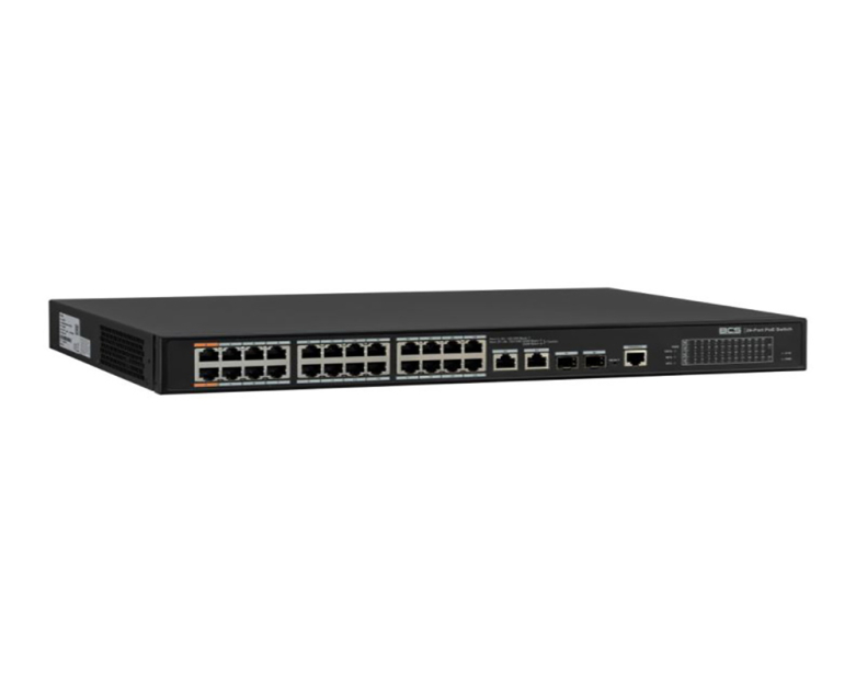 BCS-L-SP2402G-2SFP - Switch zarządzalny PoE, 24x PoE, 2x Uplink / SFP - BCS Line | BCS-L-SP2402G-2SFP