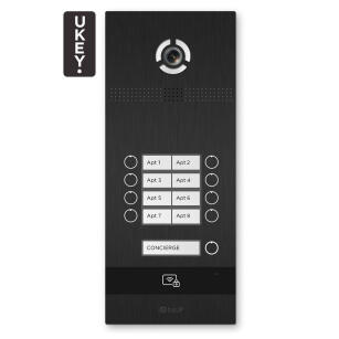 BI-08FB BLACK - Panel bramowy IP, 8-lokatorski, UKEY, SIP 2.0 - BasIP | 5060514913178