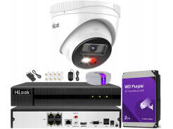 Zestaw do Monitoringu IP 6Mpx  Kamera IPCAM-T6-30DL, Hybrid Light, Rejestrator 4ch z PoE, MD 2.0 - HiLook by Hikvision | IPCAM-T6-30DL + NVR-4CH-5MP/4P