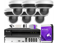 Zestaw do Monitoringu IP 4Mpx, 6 Kamer obrotowych PTZ-C4MP, Rejestrator 8ch PoE - HiLook by Hikvision | PTZ-C4MP + NVR-8CH-4MP/8P