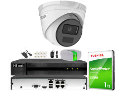 Zestaw do Monitoringu IP 4Mpx , 1 Kamera IP, Rejestrator 4ch PoE - HiLook by Hikvision | IPCAM-T4-P + NVR-4CH-4MP/4P