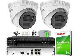 Zestaw do Monitoringu IP 4Mpx , 2 Kamery IP, Rejestrator 4ch PoE - HiLook by Hikvision | IPCAM-T4-P + NVR-4CH-4MP/4P