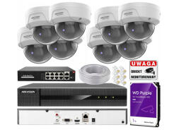 Zestaw do Monitoringu IP 8Mpx, Zewnętrzny, 8x HWI-D180H, Rejestrator 8ch - Hikvision Hiwatch | HWI-D180H + HWN-4108MH