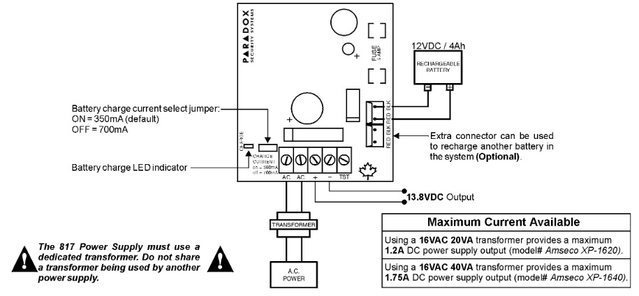 Schemat zasilacza PS-817 Schemat zasilacza PS-817