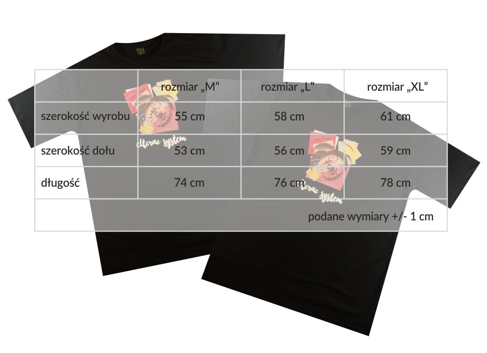 tabela rozmiarów koszulek Eltcrac System