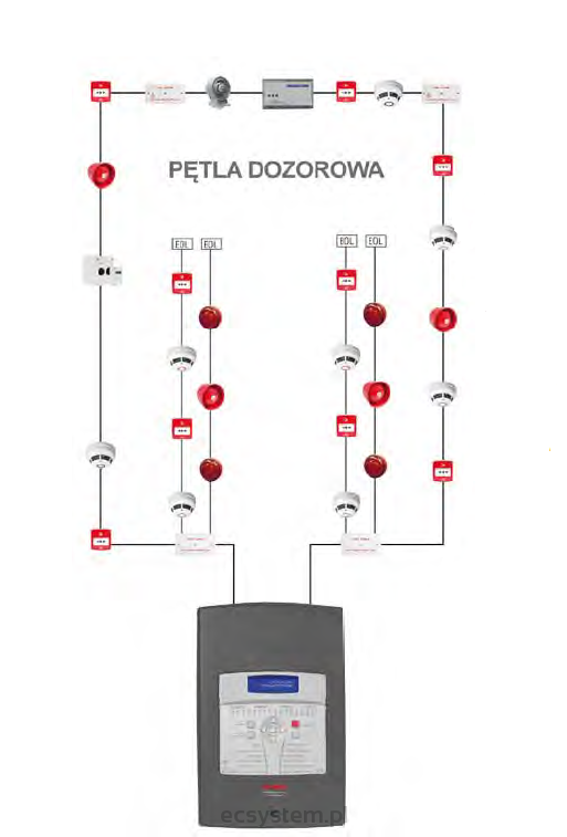 Schemat pętli dozorowej - D+H