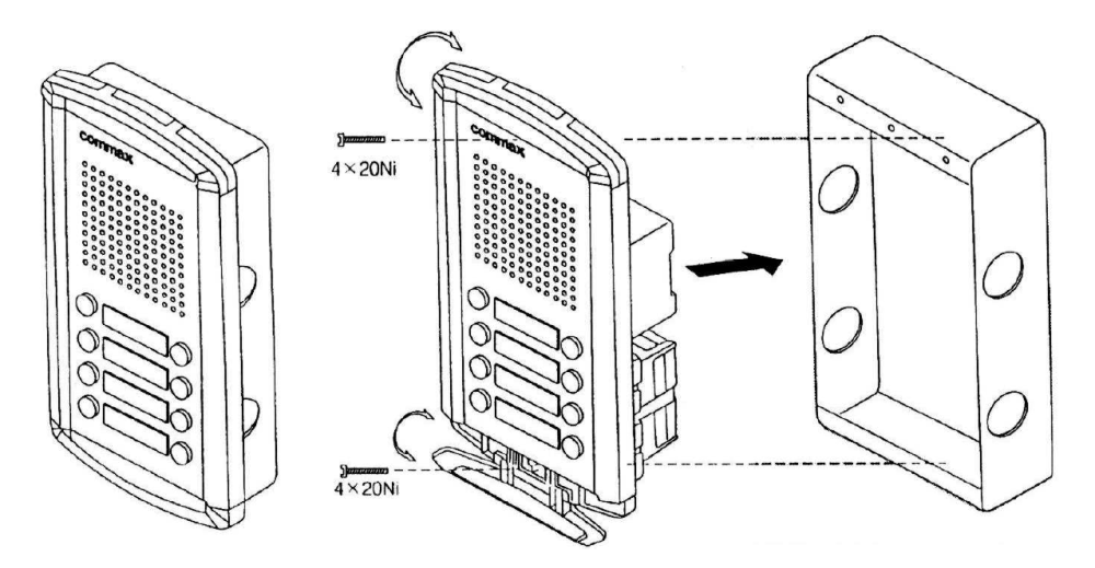 Wygląd zewnętrzny stacji bramowej - Commax Wygląd zewnętrzny stacji bramowej - Commax