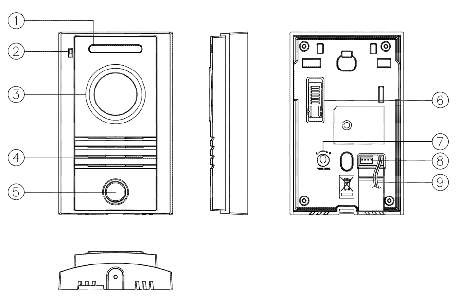 Wygląd zewnętrzny kamery DRC-40KR2 - COMMAX Wygląd zewnętrzny kamery DRC-40KR2 - COMMAX
