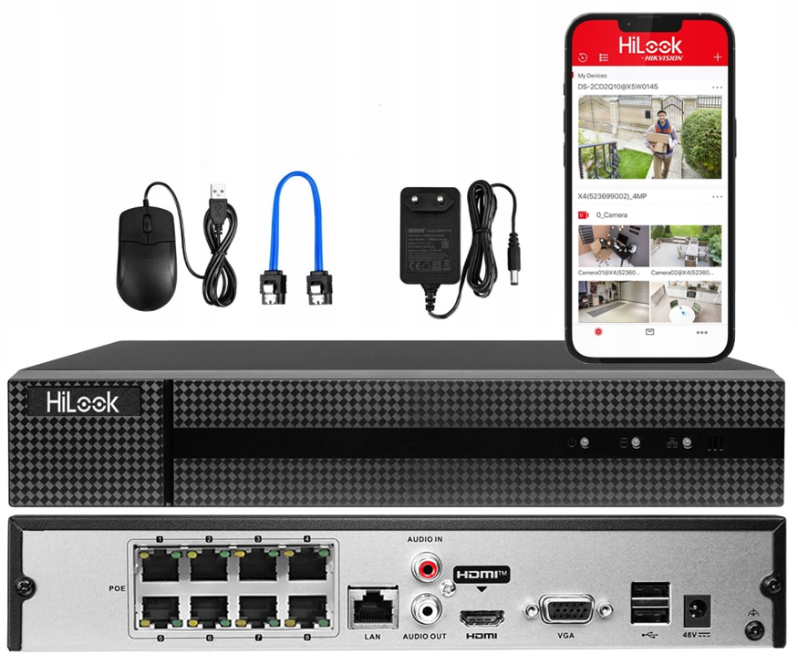 Rejestrator IP PoE HiLook by Hikvision