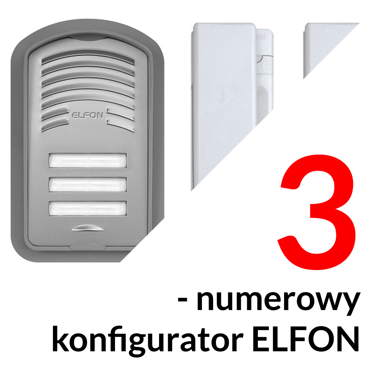 Konfigurator domofonowych systemów analogowych dla 3 lokatorów - ELFON