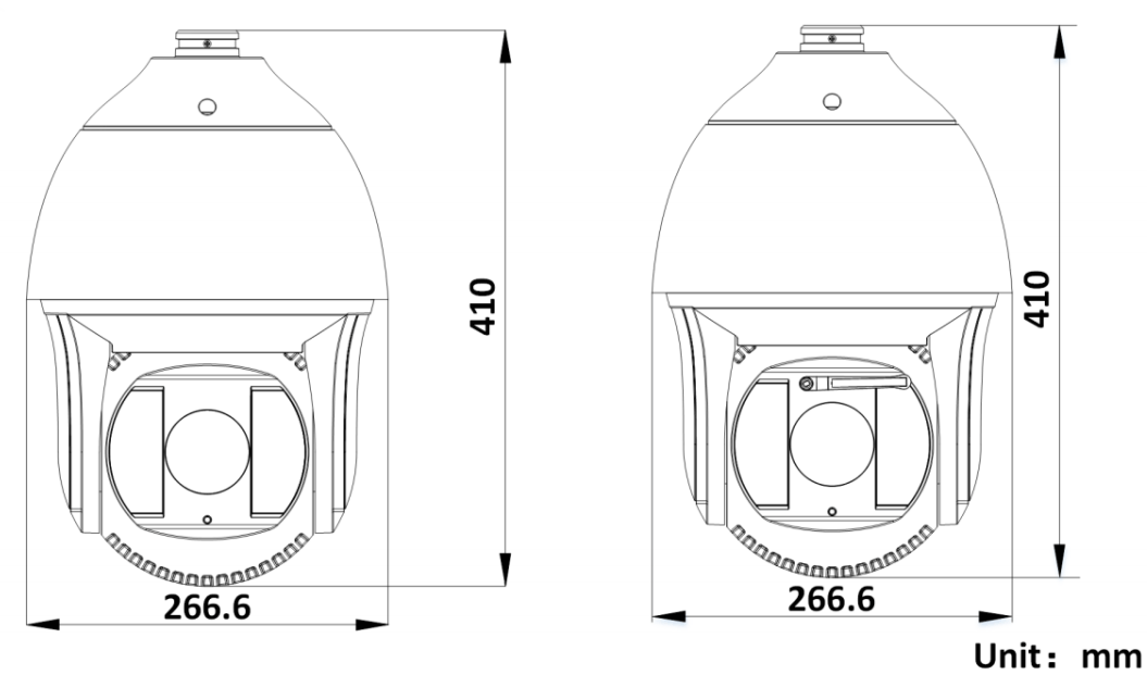 Wymiary kamery DS-2DF8442IXS-AEL